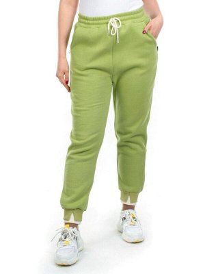 10 GREEN Брюки спортивные женские на флисе (100% хлопок) 7986