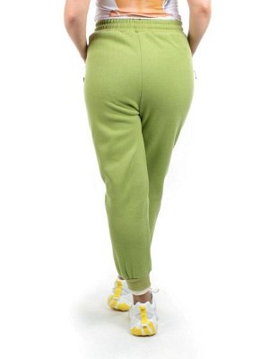 10 GREEN Брюки спортивные женские на флисе (100% хлопок) 7986