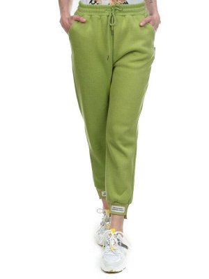 05 GREEN Брюки спортивные женские на флисе (100% хлопок) 7986