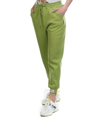 05 GREEN Брюки спортивные женские на флисе (100% хлопок) 7986