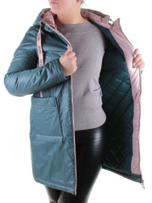 B19116 GRAY/GREEN Пальто демисезонное женское Aikesdfrs