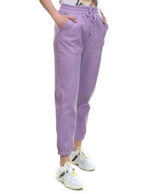 08 LILAC Брюки спортивные женские на флисе (100% хлопок) 7986