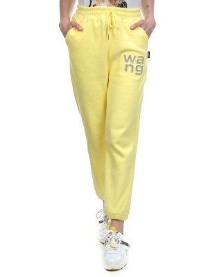 06 YELLOW Брюки спортивные женские на флисе (100% хлопок) 7986