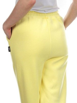 06 YELLOW Брюки спортивные женские на флисе (100% хлопок) 7986