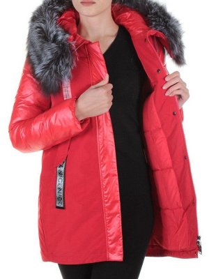 8179 RED Пальто женское с натуральным мехом Jarius