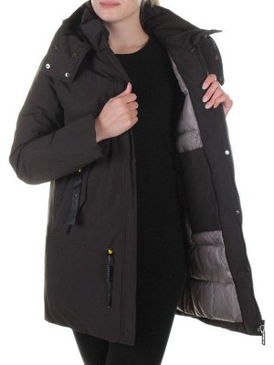 M9072 BLACK Пальто зимнее женское Snowpop