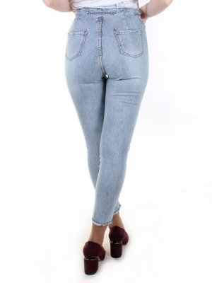 0062 GRAY/BLUE Джинсы женские зауженные YTD JEANS