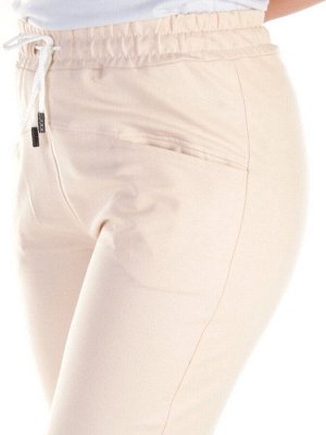 QB-84 BEIGE Брюки спортивные женские (95% хлопок, 5% стрейч) P&S
