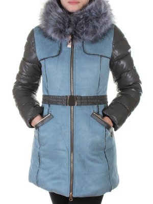 5157 LT. BLUE Дубленка с мехом Olanmear