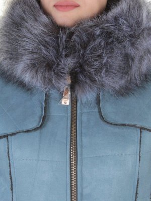 5157 LT. BLUE Дубленка с мехом Olanmear