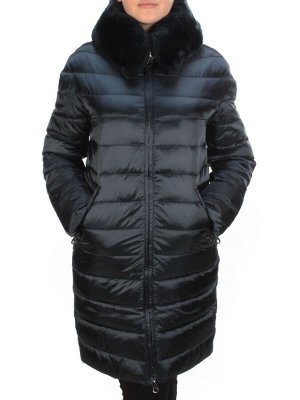 815-E03 DARK BLUE Пальто зимнее женское VISDEER (200 гр. тинсулейт)