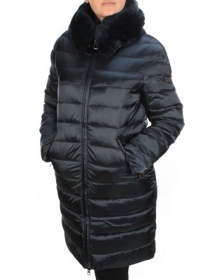 815-E03 DARK BLUE Пальто зимнее женское VISDEER (200 гр. тинсулейт)
