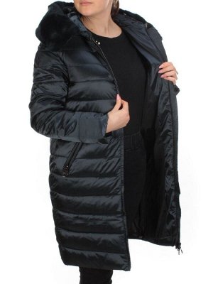 815-E03 DARK BLUE Пальто зимнее женское VISDEER (200 гр. тинсулейт)