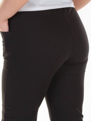 QB-83 BLACK Брюки спортивные женские (95% хлопок, 5% стрейч) P&S
