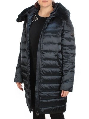 815-E03 DARK BLUE Пальто зимнее женское VISDEER (200 гр. тинсулейт)