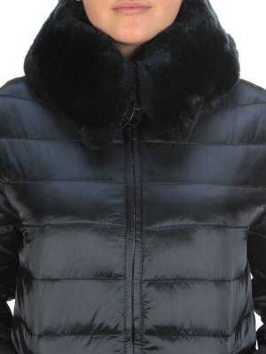 815-E03 DARK BLUE Пальто зимнее женское VISDEER (200 гр. тинсулейт)