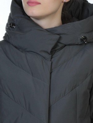 E-867 GRAY/GREEN Пальто теплое стеганое EVCANBADY