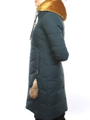 YRM10522 DK. GREEN Пальто зимнее на холлофайбере Obralite