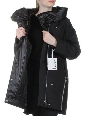 260 BLACK Пальто женское свободного кроя Visdeer
