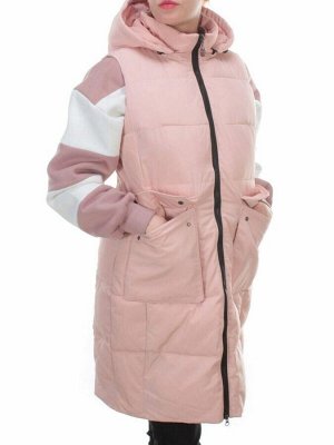 M21-01 PINK POWDER Длинный жилет без рукавов (холоффайбер)