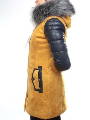 5137 YELLOW Парка женская зимняя (150 гр синтепон, искусственный мех)