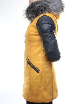 5157 YELLOW Парка женская зимняя (150 гр синтепон, искусственный мех)