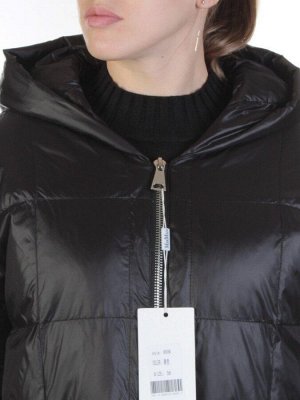 8808 BLACK Пальто женское демисезонное (100 гр. синтепон)