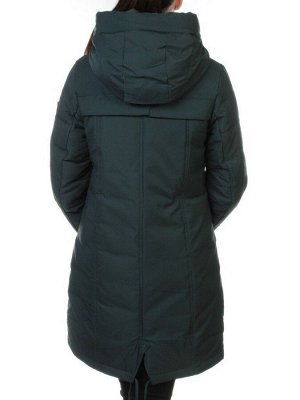 M-1820 DK. GREEN Пальто зимнее женское (холлофайбер)