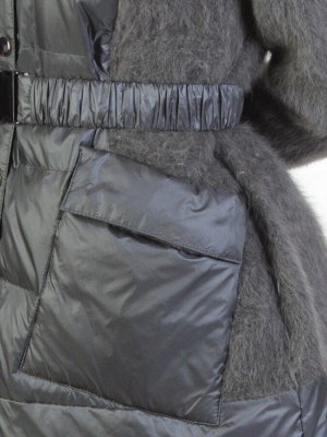 Z1888 DK. GRAY Пальто женское демисезонное (100 гр. синтепон)