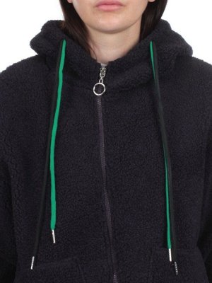 1008 VIOLET/INK BLUE Куртка плюшевая демисезонная (65% хлопок, 35% полиэстер) оверсайз 46-54