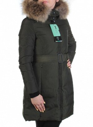 YW-17013 SWAMP Пальто женское зимнее (био-пух, натуральный мех лисицы)
