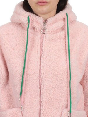 1008 PINK Куртка плюшевая демисезонная (65% хлопок, 35% полиэстер) оверсайз 46-54