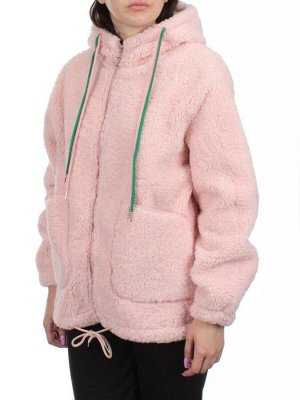 1008 PINK Куртка плюшевая демисезонная (65% хлопок, 35% полиэстер) оверсайз 46-54