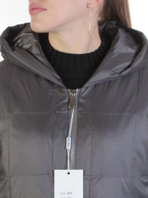 8808 DK. GRAY Пальто женское демисезонное (100 гр. синтепон)