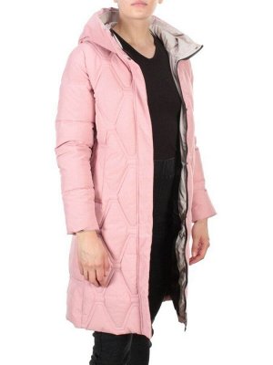 2158  PINK Пальто зимнее облегченное  женское YINGPENG (150 гр .холлофайбер)