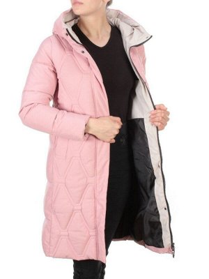 2158  PINK Пальто зимнее облегченное  женское YINGPENG (150 гр .холлофайбер)