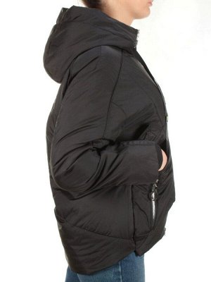 2115 BLACK Куртка демисезонная женская JIAOLIWANG (100 гр.синтепона)