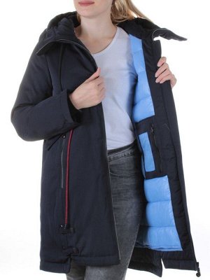 18602 DK. BLUE Пальто зимнее удлиненное Kaffir Lily
