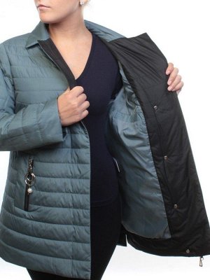 BM10301 GRAY/TURQUOISE Куртка демисезонная женская (50 гр. синтепон)