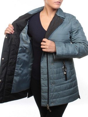 BM10301 GRAY/TURQUOISE Куртка демисезонная женская (50 гр. синтепон)