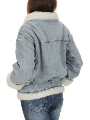 626420056008A61803 BLUE Куртка джинсовая женская, утепленная (77.6% хлопок, 22.4% полиэстер)