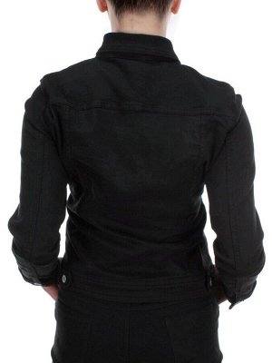 Y-1000 BLACK Куртка джинсовая женская MISS JUSTING (98% хлопок 2% эластан)