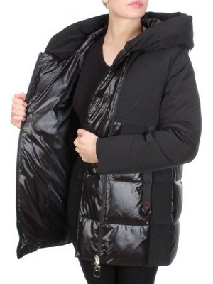 YM2115 BLACK Куртка зимняя женская MAYYIYA (200 гр. холлофайбера)