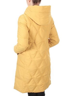 2158 MUSTARD Пальто зимнее облегченное  женское YINGPENG (150 гр. холлофайбер)