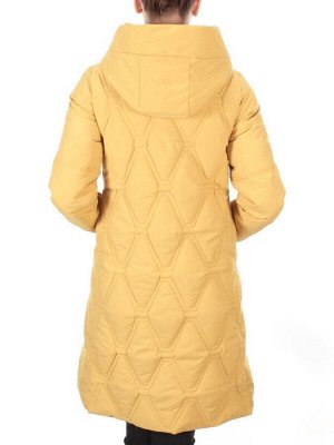 2158 MUSTARD Пальто зимнее облегченное  женское YINGPENG (150 гр. холлофайбер)