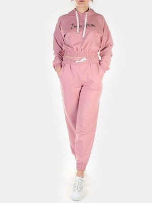 Y276 PINK Спортивный костюм женский (100% хлопок)