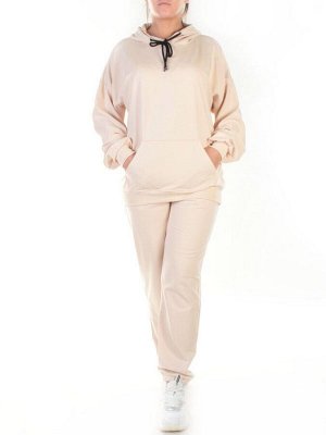 Y314 BEIGE Спортивный костюм женский (100% хлопок)