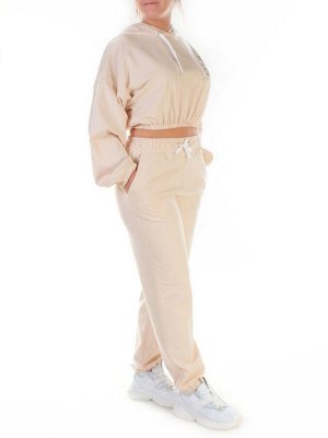 Y303 BEIGE Спортивный костюм женский (100% хлопок)