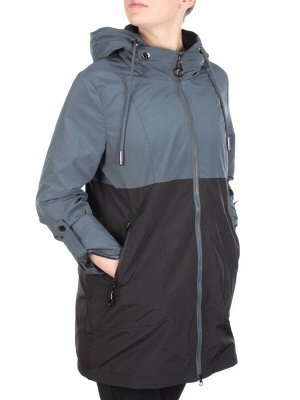 FY-197 AQUAMARINE/BLACK Ветровка женская АЛИСА (65% хлопок, 35% полиэстер)