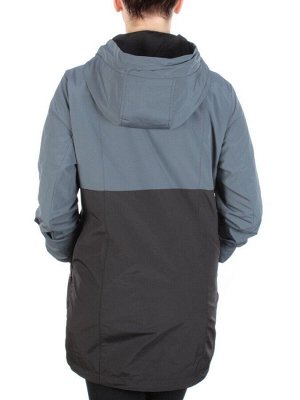 FY-197 AQUAMARINE/BLACK Ветровка женская АЛИСА (65% хлопок, 35% полиэстер)